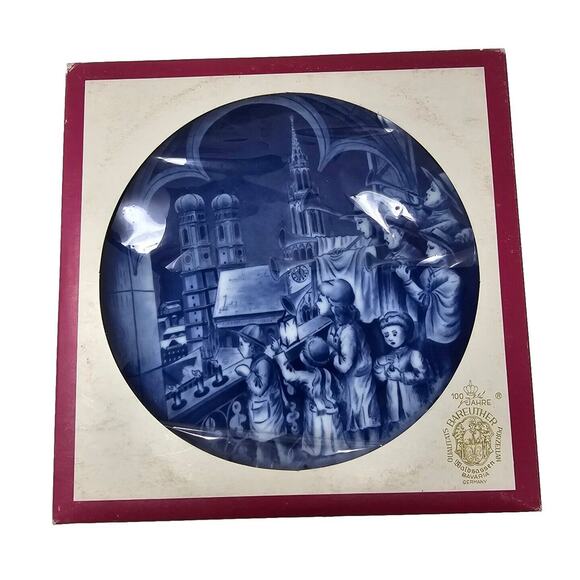 Vtg 1972 BAREUTHER Christmas Plate Frauenkirche From Peters Church Germany - Picture 7 of 11